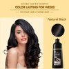 Instant Black Hair Dye Shampoo, Coconut Oil Black Hair Shampoo for gray hair,Natural Black Hair Color Shampoo 3 in 1,Black Shampo for Men & Women,Long - Lasting Coconut Dye Shampoo 16.90 Fl Oz(Black)