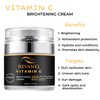 REVANEL Vitamin C 100% Organic Cream 25% Vitamin C With Hyaluronic Acid And Aloe Extract Lightweight Daily Face Moisturizer for Glowing Skin 50ml /1.7 fl.oz.