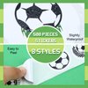 500 Pcs Soccer Sticker Self Adhesive Sports Ball Stickers Waterproof Sports Sticker Football Stickers Soccer Ball Stickers Labels for Jar Helmet Scrapbooks Stationery Sports Party Supplies Decals