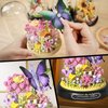 QLT QIAOLETONG Flower Bouquet Building Kit for Adults, Animals Flowers 582 PCS Botanical Collection Mini Building Blocks Set, Valentine's Day for Her Mom Women Wife Girlfriend (Butterfly)