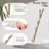 Amabro Mini Bobby Pins, 50PCS 1.37 Inch Small Wavy Hair Pins Metal Hair Clip Hairpins for Women Gilr Kids Buns Long Straight Curly Hair All Hair Types(Gold)