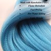 Leticia Ice Blue Braiding Hair Pre stretched,Pre stretched Kanekalon Synthetic Braiding Hair Extensions for Braids 26 inch