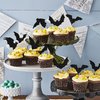 Gyufise 24Pcs Halloween Bat Cupcake Toppers Glitter Bat Halloween Cake Decorations for Bat Theme Halloween Party Cake Decorations for Baby Shower Kids Birthday Party Supplies