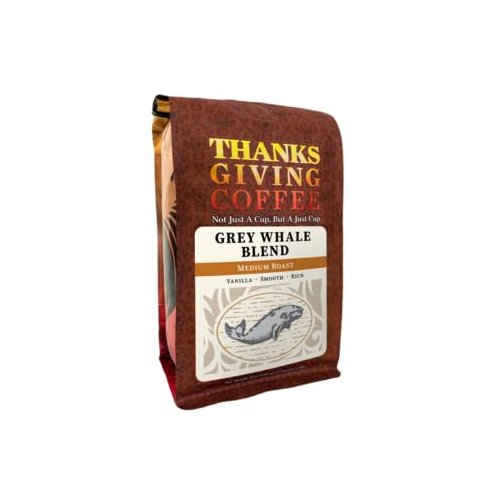 Thanksgiving Coffee "Grey Whale Blend- Flavored Coffee" Medium Roasted Whole Bean Coffee - 12 Ounce Bag