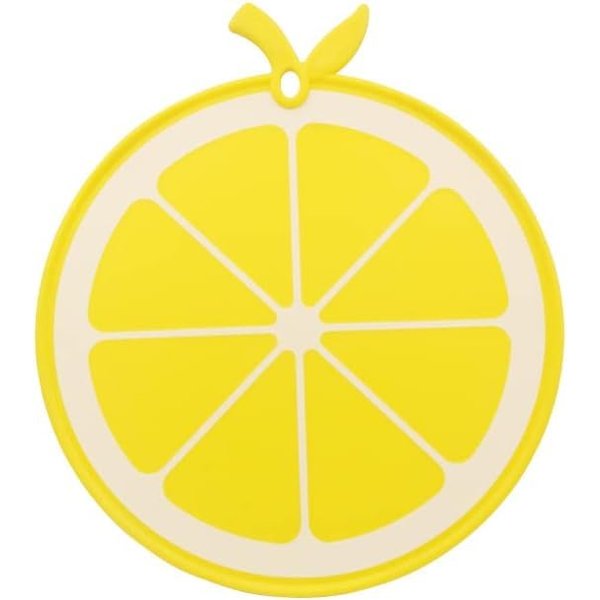 Chopping Board Plastic Fruit Cutting Boards for Kitchen, BPA Free, Dishwasher Safe, Food Safe PP Material Small Size Cutting Board for Gift Family Dormitory (lemon(12 x 10.5 inch))