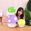 Yeqivo Cute Mushroom Plush Toy, Purple Mushroom Plush Pillow 3D Soft Mushroom Plushie, Mushroom Hugging Plush Pillow Gift for Girls Kids Home Mushroom Decor Christmas Birthday 25cm
