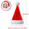 Iioscre Kids Santa Hat Christmas Hats for Girls Boys, Unisex Toddler Plush Xmas Holiday Hat,Comfort Velvet Luxury Santa Claus Hat, Thicken Classic Child Christmas Party Supplies for New Year Festive