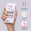 KISS Salon Acrylic French, Press-On Nails, Nail glue included, Hype', Light Neon Yellow, Medium Size, Almond Shape, Includes 28 Nails, 2G Glue, 1 Manicure Stick, 1 Mini File