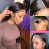 Beauhair Lace Front Wigs Human Hair 4x4 Lace Closure Wig Straight Human Hair Wigs for Black Women, 150% Destiny Brazilian Virgin Pre Plucked With Baby Hair Natural Black (12 Inch, Straight Wig)