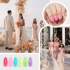 Salon Gel Nail Polish Glue Kit: Gelike EC 6 IN 1 Nail Glue and Top Coat Gel, Summer Jelly Color Polish of 5 for Wedding and Daily Events Nailart Design…