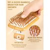 Adevwair Hair Brush-Bamboo Wood Paddle Brush for Women Men Massaging Scalp Increase Hair Growth