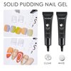 KYDA 2 Colors Solid Pudding Nail Gel, 3D Craving Gel for Nail Art, Clear&White Multifunction Candy Jelly Nail Art Sculpture Painting, Drawing Lines Character Nails Embossing Gel-Set A
