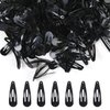 ASUNFO 200 Pcs Snap Hair Clips Small Mini Metal Barrettes Hair Pins Hair Accessories for Women Girls Black 30mm