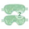 NEWGO Cooling Eye Mask Eye Ice Pack Cold Eye Mask for Eye Puffiness, Tired Eyes, Migraines, Stress, Eye Lid Surgery, Eye Relief Mask for Sleeping, Skin Care, Eye Spa - 2 Pack Green