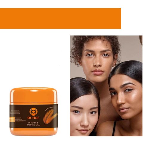 Luxurious Intensive Tanning Gel, Extremely Dark Intensive Tanning Luxury Gel,Outdoor Sun Protection Natural Tanning Accelerator Beach Travel Size Tanning Oil (2PCS)