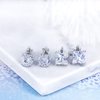 YOQUCOL 2 Pairs Clip On Earrings 8MM Cubic Zirconia Crystal Non Pierced Clip On Stud Earrings For Women Girls