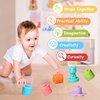 Digabi Baby Stacking Blocks Toys-Soft Teething Toy-Montessori Toys-Squeeze Sensory Toys, Babies Bath Toy, Infant Stacking Toys, Building Blocks for Boys& Girls Teething Toy Play