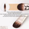 KINGMAS 2Pcs Foundation Makeup Brush, Premium Under Eye Nose Contour Brush, Flat Tongue-Shape Concealer Makeup Brush for Liquid Cream Foundation Powder Buffing Blending