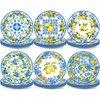 CHUNNIN 60PCS Lemon Party Paper Plates for Lemon Theme Party Decorations 7In Blue Tiles Yellow Lemon Dessert Plates Disposable Tableware Dinnerware Set for Baby Shower Birthday Party Supplies