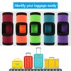 Cosmos 5 Pcs Neoprene Luggage Handle Wrap Soft Grip Handle Cover Luggage Identifier with Hollow Design for Push-Button Handle Trolley Handle and Travel Suitcase Trolley Case (Multi Color)
