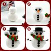 12 Pack Christmas Snowman Craft, DIY Snowman Kit, Build a Snowman Winter Indoor Decorations, Creative Air Dry Modeling Clay, Xmas Activities Snowman Making Kit for Holiday Favor Supplies