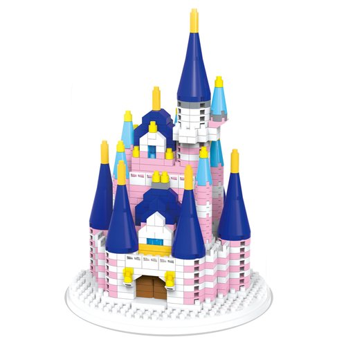 Aningde 658 Pcs Castle Micro Building Blocks Mini Blocks Building Sets Building Bricks Architecture Model Gift for Age 14+ Kids Teens and Adult (Blue)