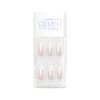Dashing Diva Magic Press Nails - French Glaze | Medium, Coffin Shaped Press On Nails | Long Lasting Stick On Gel Nails | Lasts Up to 7 Days | Contains 30 Stick On Nails, 1 Prep Pad, 1 File