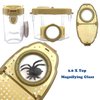 JTCJozz Bug Catcher Kit, Bug Collection Kit, Outdoor Nature Explorer Kit with Tweezers, Stickers, Science Educational Kit, Bug Observation Container for Boys and Girls (Gold)