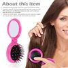 1st Choice Travel Folding Hair Brush Mirror Pocket Purse Car Camping Compact 2.5" Gift 1Pc