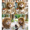 RosyLife Lion Mane Wig for Cat Costume Pet Adjustable Washable Comfortable Fancy Lion Hair Cat Clothes Dress for Halloween Christmas Easter Festival Party Activity (Brown)