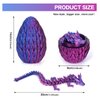 3D Printed Dragon in Egg,3-d Printed Dragon with Dragon Inside Full Articulated Dragon Crystal Dragon with Dragon Egg,Flexible Joints Home Decor Executive Desk Toys,Executive Desk Toy