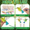 JellyArch 30 Pack Wind Chime Making Kit for Kids, Make Your Own Hummingbird Wind Chime Wooden Ornaments for Girls and Boys DIY Crafts Activity Birthday Summer Decoration