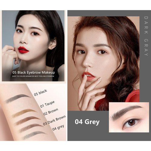 Go Ho Waterproof Eyebrow Pen with Brush,Dual-sided Fine Eyebrow Pencil,Natural-Looking Brows,Long Lasting,Draws Tiny Brow Hairs and Fills in Sparse Ultra-Fine Brow Pen,05 Black