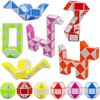 24 Pack Fidget Snake Cube Mini Twist Puzzle Bulk Toys for Kids Teens Stocking Stuffers,Birthday Party Favors,Classroom Rewards, Pinata Goodie Bags Fillers,Carnival Prizes,Treasure Box,Random Colors