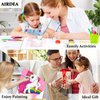 AIRDEA 4 Pack Paint by Number for Kids with Wooden Frame,Cartoon Paint by Numbers for Kids Ages 4-8-12,Easy Paint with Numbers 8X8 Inches (Grey White Blue Purple)