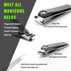 Stocking Stuffers, Nail Clippers Set, Christmas Gifts for Men Women Adults Dad Girl Boy Senior Him Her Who Have Everything, Fingernail & Toenail Clipper Cutters with PU Case