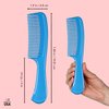 Allegro Combs 1003 Tangle Tamer Hair Comb Wide Tooth Shower Comb For Curly Hair Wet Or Dry Detangler Women’s Combs Made In The USA. 2 Piece. (Light Blue)