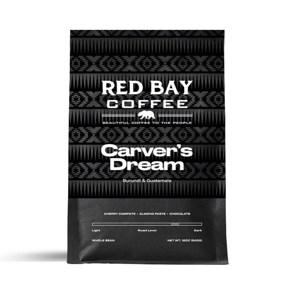 Red Bay Coffee Carver's Dream Whole Bean Espresso - Burundi & Guatemala Coffee - Direct Trade Espresso Beans - Specialty Coffee Whole Bean - 12oz Resealable Pouch of Specialty Coffee Beans