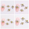XEAOHESY 20pcs Alloy Bee Nail Charms Silver Bee Charms for Acrylic Nails Metal Nail Bee Charms Inlay Clear AB Rhinestones or Pearls Cute Mini Bees Nail Studs Nail Jewels for Women Girls Nail Art