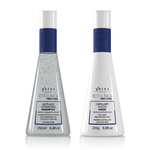 YBERA PARIS Botulinum Capillary Home Care DUO Shampoo 8.4 Oz & Force Mask 8.8 Oz | Removes Volume and Rough Ends | Stimulates the Production of Keratin | Set of 2