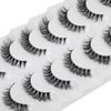 JIMIRE Demi-wispies Faux Mink Eyelashes with Clear Band Russian Strip Lashes Fluffy Natural Look Wispy Light 13MM Short False Eyelashes Invisible Small 3D Fake Lashs Pack 7 Pairs