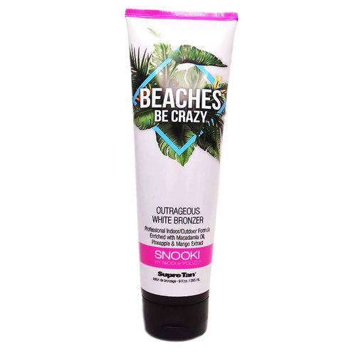 Supre SNOOKI BEACHES BE CRAZY Outrageous White Bronzer, 9 ounces. Tanning Bed Lotion