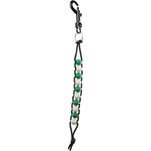 Golf Beads Score Counter with Durable Bag Clip - Counts up to 10 strokes - Golf Stroke Scorekeeper with Green & White Plastic Golf Ball Beads and Nylon Rope