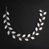 Anglacesmade Bridal Headband Leaf Hair Vine for Birde Bridesmaid Leaves Branch Wedding Wreath Prom Party Festival Hair Piece for Women and Girls (Silver)