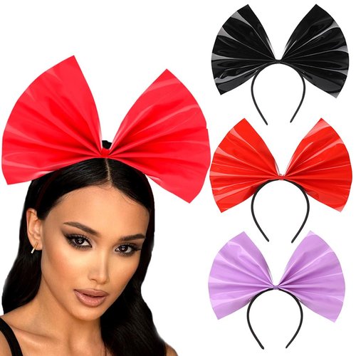 Fdesigner Red Bow Headband Big Bow Headbands Bowknot Hair Band Christams Women Bows Headpiece Fes...
