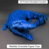 3D Printed Toys Crocodile Toy/Dragon Ornament, Relief Anxiety Crocodile Action Figures, 3D Printer Rotatable and Poseable Articulated Crocodile/ Dragon Toys for Adults (13in-Blue)