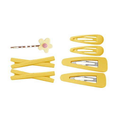 7Pcs Yellow Sweet Flower Women Girl Barrette Bobby Pin Hairpin Hair Clips Decoration Elegant Gold Gifts Hair Clips Clips and Barrettes Hair Clips