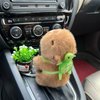 TECHPLUS Car Interior Decoration Capybara Plush Doll with Turtle - Car Charm Ornament for Dashboard, Steering Wheel, Doors and More