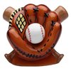 StealStreet SS-CG-10468 5.88'' Ceramic Baseball in Glove with Bats Money Piggy Bank, Brown