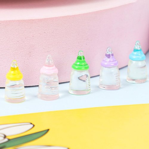 Kichvoe 30 Pcs Doll Bottle Set Miniature Mini Bottle Plastic Mini Milk Bottle Dollhouse Feeding Bottle Novelty Tiny Candy Jar for Baptism DIY Craft